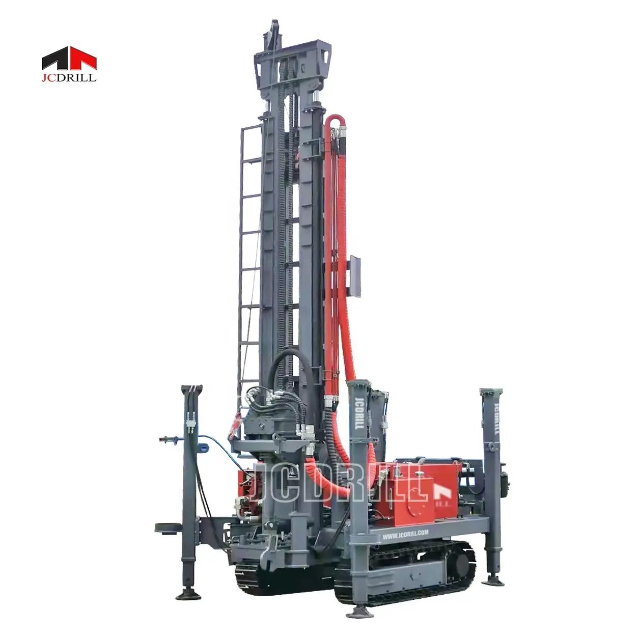 JCDRILL Portable Rotating Bore Hole Drill Machine Parts Crawler Water Well Drilling Rig For Sale