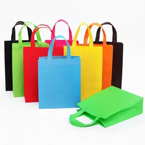 定制购物袋环保可生物降解可重复使用购物垫生态无纺手提包带标志生态袋