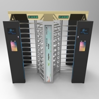 Puerta DE SEGURIDAD DE torniquete de altura completa, puerta de control de acceso de doble carril personalizada, torniquete de altura completa