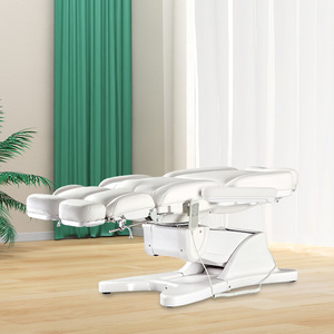 Dongpin Beauty Adjustable <b>Electric</b> Beauty Bed G901C White PVC Metal Frame Massage <b>Table</b> For Commercial Use - Product Image 2