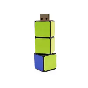 Flash Drive USB Mainan, Pena Drive Putar Kustom 2GB 4GB 8GB 16GB 32GB 64GB 128GB Rubik Kubus Berputar USB Stick Fla