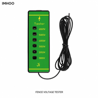 Testeur de clôture électrique étanche IP56 Imhoo, 6 lampes néon, lecture de tension 10KV pour clôtures de bétail agricole, sans batterie
