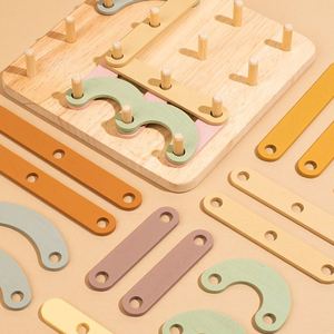 Juguetes Educativos Divertidos para Estimular el Cerebro, Bloques de Animales Montessori, Tablero Geométrico de Madera, Rompecabezas de Clavijas - Product Image 3