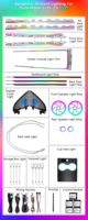 Kit d'éclairage d'ambiance intérieur LED Symphony 256 couleurs pour Tesla Model 3/Y 2021-2023 - Accessoires de personnalisation RHD