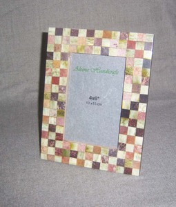 Cadres photo décoratifs en bois blanc à rayures noires, incrustations en bois artisanales, écologiques, taille personnalisée, articles de décoration pour la maison, vente en gros - Product Image 6