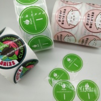 Étiquette de bouteille en papier synthétique imperméable adhésive ronde personnalisée, impression d'étiquettes autocollantes rondes en forme de cercle avec logo