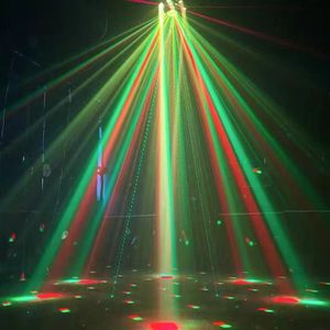 LED Full-color Bee Eye 6-Arm Laser Light Rotating Atmosphere Strobe DMX512 Stage <b>Lighting</b> for KTV <b>Disco</b> Bar Club <b>Party</b> - Product Image 5