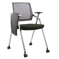 Chaise de formation en maille tendance 2026, siège mobile pour séminaire avec tableau d'écriture pliable, chaise gigogne peu encombrante pour la vente en gros