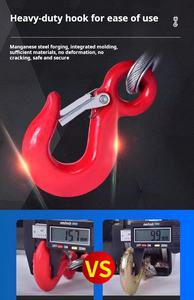 Treuil électrique 4WD 24V/12V câble métallique en acier télécommandé sans fil pour bateaux et grues 20m de hauteur de levage - Product Image 5