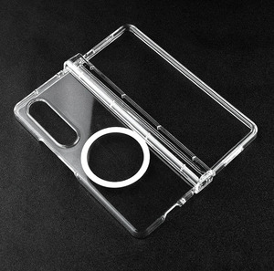 Vente en gros clair magnétique sans fil housse de charge pour samsung <span class=keywords><strong>Galaxy</strong></span> Z FOLD 7 S23 ultra S24 S25 Plus coque de téléphone transparente - Product Image 5