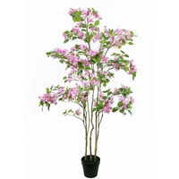 Arbre de fleur de bougainvillier artificiel de 100cm de haut Décoration d'arbre de fleur d'intérieur