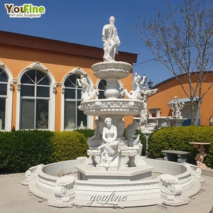Grande <span class=keywords><strong>fontaine</strong></span> d'eau en marbre blanc naturel Poseidon pour l'extérieur - Product Image 3
