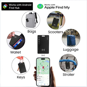 Dual System <b>Smart</b> Tracker Card for Apple Find My Google Find Hub Ultra Slim <b>Wallet</b> Tracker IP68 Waterproof Rechargeable - Product Image 4