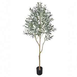 Venta Directa de Fábrica, Olivo Artificial de Plástico de 120cm/150cm/180cm, Flor de Seda de Simulación, PVC Suave, Decoración del Hogar, Accesorios de Fotografía - Product Image 2