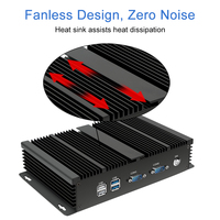 Mini PC industriel sans ventilateur VGA double écran Intel Core I3 I5 I7 DDR3 16 Go SATA MSATA SSD, ordinateur industriel pour POS