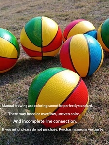 Balón de Baloncesto Infantil de Plástico de 8cm con Logotipo Impreso, Tres Colores, Suministro Directo de Fábrica, Ecológico para Bebés y Jardín de Infancia - Product Image 2
