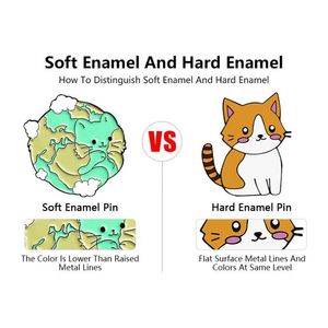 Pin de solapa personalizado de metal con diseño de dibujos animados japoneses, insignia de esmalte duro, pin para sombrero de anime japonés, cadena, impresión UV, tipo bronce y latón - Product Image 2