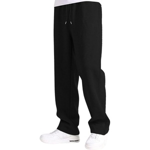 Custom High Quality Woolen Casual Gym <b>Stacked</b> <b>Joggers</b> Eco-friendly Plus Size Men's Mid Waist Baggy Sweatpants OEM Service - Product Image 4