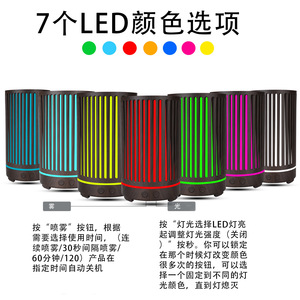 Diffuseur d'arômes original 0,5L avec lumière LED et humidificateur pour la maison et le bureau - Product Image 2