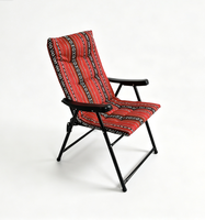 Chaises pliantes de luxe portables en fer pour le camping, le jardin, la plage, la pêche et les loisirs en extérieur, style arabe du Moyen-Orient