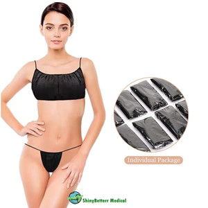 1000 sets/caja de bragas y protectores de pezones desechables sanitarios azules y negros <span class=keywords><strong>para</strong></span> spa, posparto, ropa interior desechable <span class=keywords><strong>para</strong></span> spa - Product Image 5