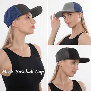 Sporty Street Style Trucker Hat Gorra de béisbol Malla Hip Hop ImageCommon Fabric Headwear 6 Panel Trucker hats - Product Image 2