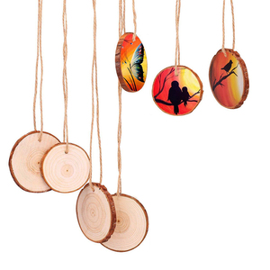 Fette di Legno Naturale Non Trattato Preforato con Corteccia per Artigianato e Fai-<span class=keywords><strong>da</strong></span>-Te, Vendita all'Ingrosso - Product Image 2