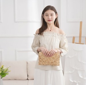 2025Fashion Colorful Straw <strong>Beach</strong> Bag Wheat Straw Clutch Handmade Straw Pouch Clutch Natural <strong>Beach</strong> <strong>Accessories</strong> - Product Image 3