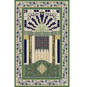 Wholesale Cheap Price Fast Shipping Custom Sized Custom Designed Polyester Portable Foldable Muslim Rugs Carpet Prayer Mat