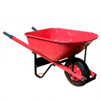 Carretilla de Acero de Alta Resistencia de 110L, Capacidad de 100L y 200 kg, para Jardín, Granja y Construcción, Carretilla Resistente para Uso Agrícola