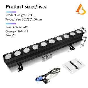 AICPOSE 10x50W Barra de Luces LED para Pared Interior DMX512 RGBW 4 en 1, Barra de Iluminación Activa para Escenario - Product Image 6