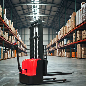 Venta caliente 1000KG 1500KG 2000KG Capacidades Apilador de palés semieléctrico con carretillas elevadoras eléctricas para almacenes y logística - Product Image 1