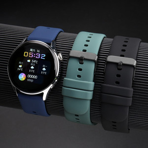 Alta Qualidade Silicone Rodada Smartwatch Cinto Soft Quick Release Wristband 20mm 22mm Universal <span class=keywords><strong>Rubber</strong></span> Watch Band Straps - Product Image 2