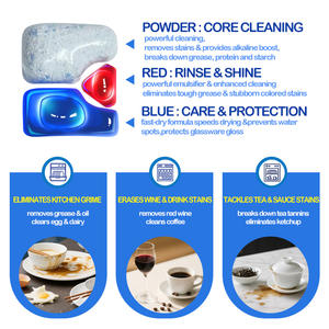 Comprimés pour lave-vaisselle écologiques Capsule Film soluble dans l'eau Détergent de <span class=keywords><strong>cuisine</strong></span> en poudre <span class=keywords><strong>Cuisine</strong></span> Graissage Dosettes organiques pour lave-vaisselle - Product Image 2