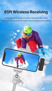 Ulanzi J12 Microphone Lavalier <span class=keywords><strong>sans</strong></span> <span class=keywords><strong>fil</strong></span> <span class=keywords><strong>micro</strong></span>-cravate 20M enregistrement Audio vidéo pour Smartphone Android pour iPhone 15 16 DJI <span class=keywords><strong>Action</strong></span> 5 - Product Image 3