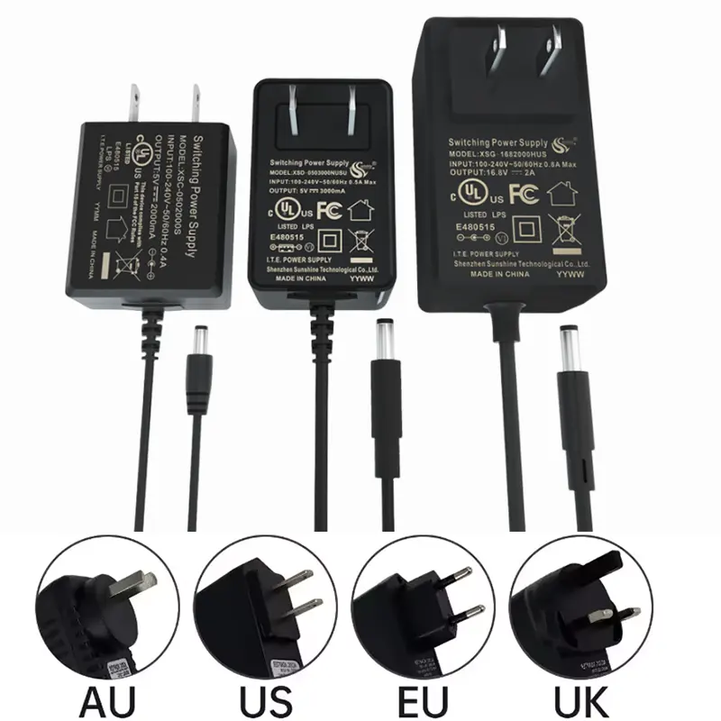 Plug In Ac Dc Smps 9V 1a 1.7a 1.3a 1.5a 3.5a 5a 00ma Voeding Adapter Batterij Adapter Voor Ons Uk Led Strip Router Tp Link