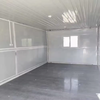 Rumah Kontainer Lipat Sementara 20ft, Kantor Prefabrikasi Baja Kayu Mobile untuk Penggunaan Kamar Tidur, Hotel, Mal, Gudang