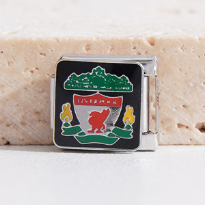 Italiano cuore calcio Club serie elastico Splicing cinturino in acciaio inox Link Fit 9mm DIY italiano charm braccialetti - Product Image 6