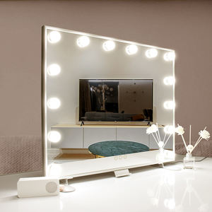 Espejo Cosmético <span class=keywords><strong>con</strong></span> 14 <span class=keywords><strong>Bombillas</strong></span> LED para <span class=keywords><strong>Tocador</strong></span>, Alimentación USB <span class=keywords><strong>con</strong></span> Soporte para Teléfono Móvil, Personalizado <span class=keywords><strong>de</strong></span> una Sola Cara - Product Image 2