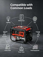 Générateur à essence haute puissance Da Mao 2,5-3 kW 233 cm³ 230 V monophasé pour usage industriel et domestique