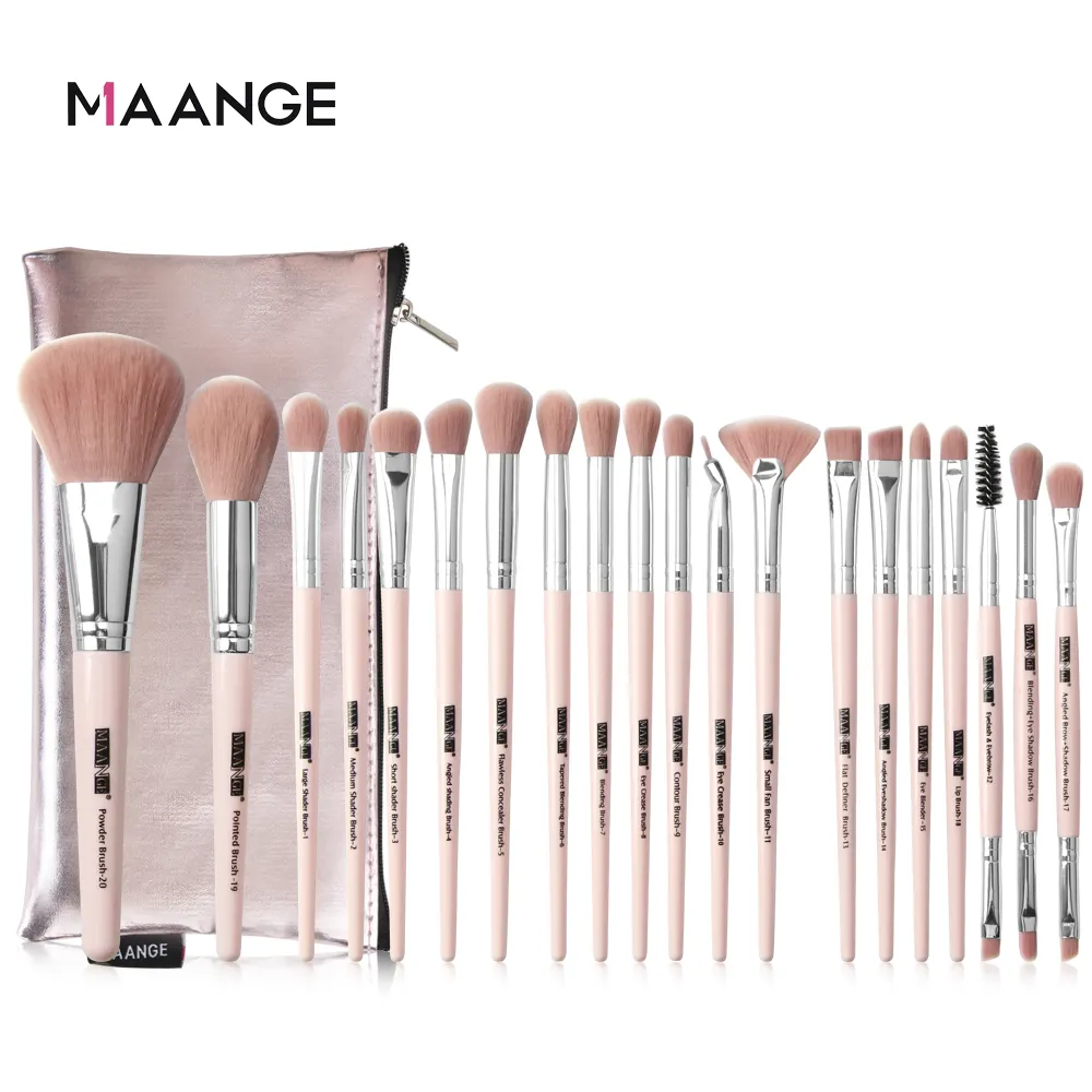 MAANGE Factory direct wholesale custom logo foundation concealer 20 pcs makeup brushes with bag