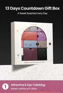 Custom Luxury Advent <b>Calendar</b> Box Sliding Drawer Multicolor Arch Window Empty OEM Beauty Cosmetic Christmas Packaging Wholesale - Product Image 4