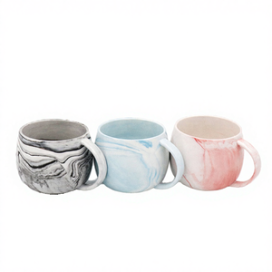 Taza de Café de Porcelana Ecológica con Diseño Marmoleado y Logotipo Personalizado, Estilo Europeo para el Regreso a Clases, Gran Venta 2023 - Product Image 4