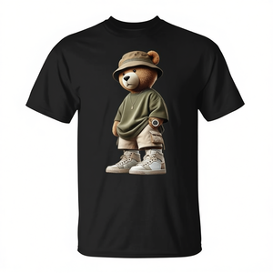 Camiseta con gráfico Urban Bear, estilo urbano, unisex, talla para adultos - Product Image 2