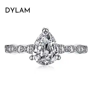 Dylam 925 cz rings sterling silver evil eye ring signet mens vintage black large fashion women korean ring