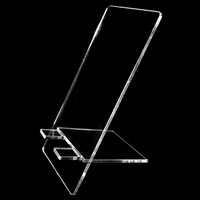 Support de téléphone et tablette pliable en acrylique transparent pour bureau, design créatif, OEM d'usine