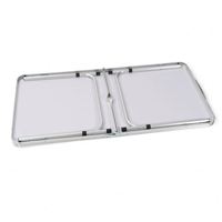 Table pliante de camping en aluminium de 6 pieds pour extérieur, plage, piscine, jardin, parc – Table pliable pratique en aluminium et plastique