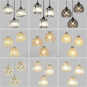 Lámparas Colgantes de Cristal con Acabado Dorado, E27 LED, Forma Redonda Pequeña para Sala de Estar, Fuente de Luz Blanca Cálida de 2700K - Product Image 2