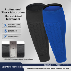 Honeycomb Compression Leg Sleeves Soccer Non-Slip Silicone 90% Polyester EVA Cushion Sport Sock Sleeves Wholesale OEM <strong>Custom</strong> - Product Image 5