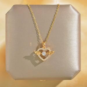 Collar con colgante de joyería de moda, venta al por mayor, acero inoxidable, número 520 romántico, cadena con colgante de corazón, regalo de San Valentín - Product Image 6